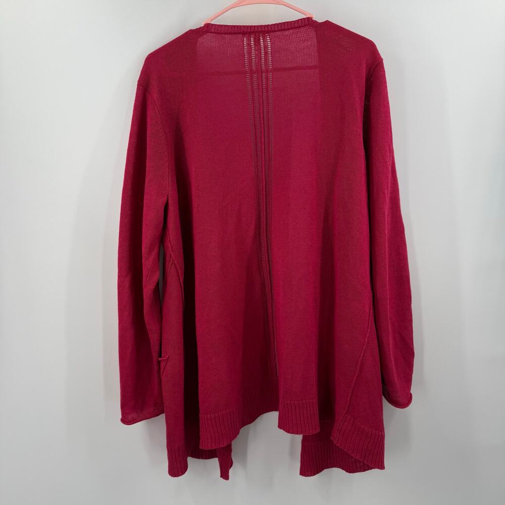 Eileen Fisher Cardigan Women's 1X NEW 100% linen knit cascade plus curvy NWOT - Picture 2 of 15